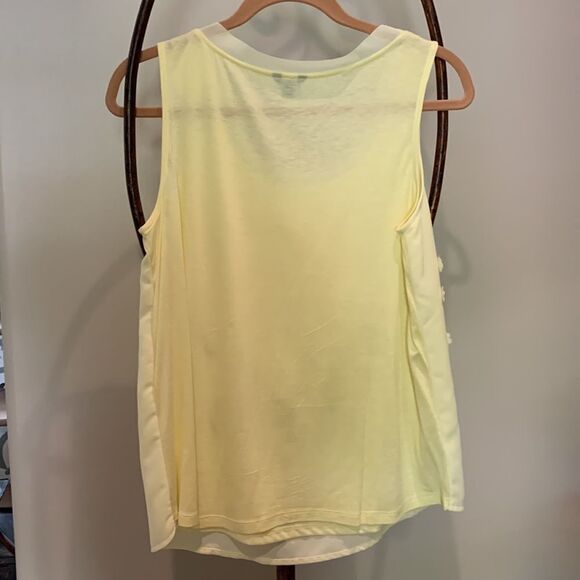 Ann Taylor Yellow Flower Appliqué Top - Picture 3 of 8